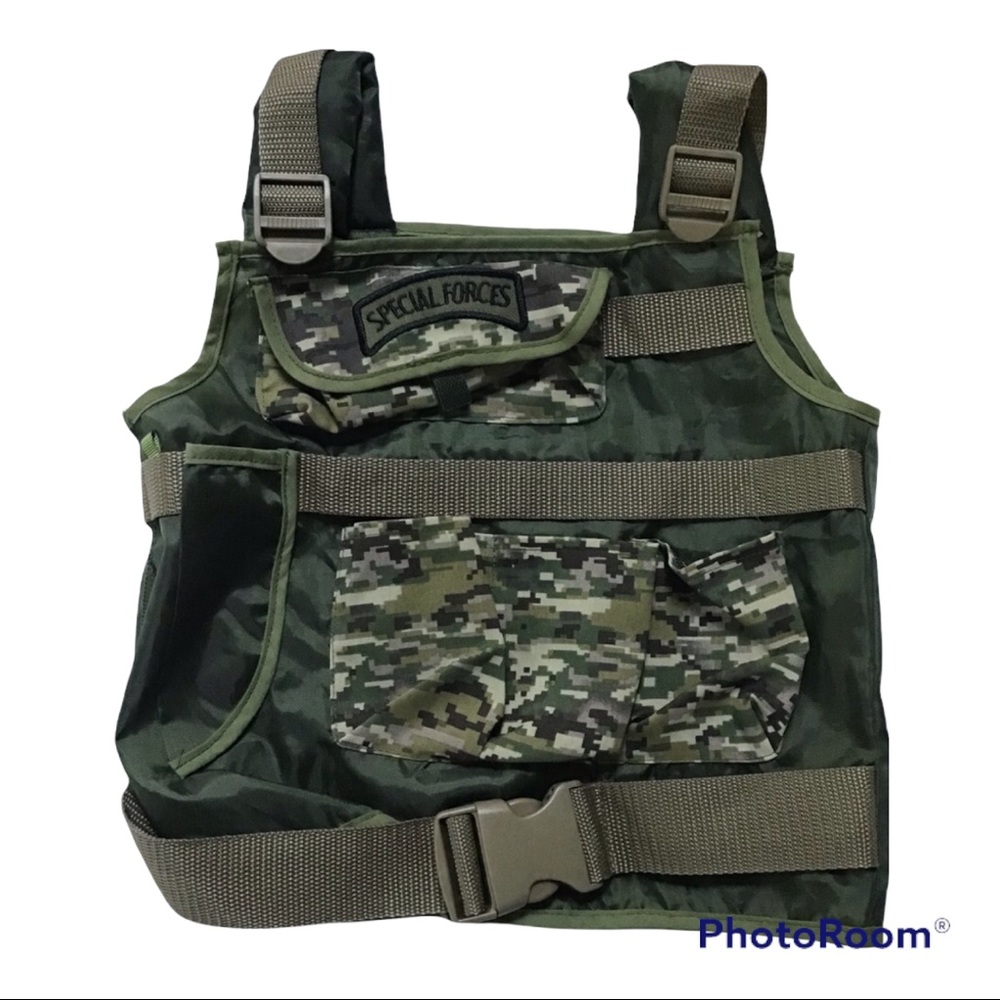 Special‎ Forces Military Army Green Tan Camouflage Child’s Costume Vest